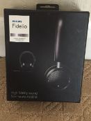 Philips M1/00 Premium Black Headphones -Deluxe breathable ear pads and memory foam for optimal fit
