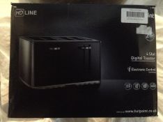 HD LINE Digital Toaster - 4 slot, Electronic Controlled - 1800W - RRP  £69.99  _Customer