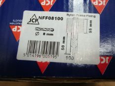 10 boxes - 100 per box - 1000pcs NFF 8100- Brand new Nylon Frame Fixer screws with rawl plug