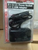 Streetwise 2 in 1 12V power socket + USB adaptor