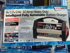 Boxed Streetwise 6/12/24 Volt 10 amp intelligent Heavy Duty Automatic battery charger rrp £ 89 .