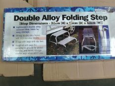 New Aluminium double step fold flat caravan steps - rrp 39.99.