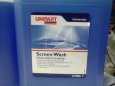 Unipart Screen wash concentrate - - 5litre  brand new - 4 in carton rrp £40.