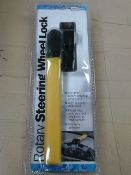 Boxed Rotary steering wheel lock with keys