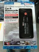 2pcs - Streetwise 12V 3.8 amp car and motorcycle charger -This Intelligent fully automatic car and