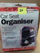 Car seat organiser - new unused -