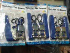 3 packs Ratchet tie downs -
