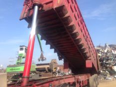 2007 Swan 70yd steel tipping trailer, ROR drum axles.