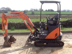 2012 Hitachi mini digger ZX 17U-2 YLR.