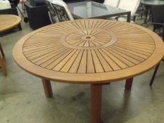 5ft diameter hardwood dining table