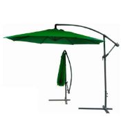 This green banana parasol is manufactured with a strong steel frame complete with winch & base.