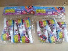 120 x Packs of 6 Moshi Monsters Party Blow Outs. RRP £1.99 Per pack! Total RRP Value £238.80!