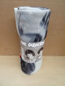 12 x One Direction Fleece Blankets Size: 120cm x 150cm. Brand new and Packaged! RRP £12.99 Each!