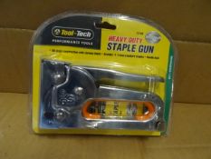 6 x Tool-Tech Heavy Duty Staple Guns. All Steel Construction with chrome finish, Accepts 4-14mm