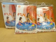 3 x Jilong Kids Fun Paddling Pools. High quality strong fun design. High retail value! Brand new and
