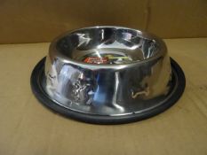 12 x Max & Tilly 32oz Embossed Pet Bowls. Stainless steel, easy to clean. Can be hand washed or