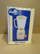 1 x Walls Blender. 500 Watt, 2 Speed settings with pulse mode, 1.5 Litre glass jar, non slip feet,
