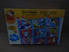 18 x Tom and Jerry 9 in 1 Puzzle. Extra Large Size of Upto 2.9M! 9 Puzzles in 1! 390 Pieces! RRP £