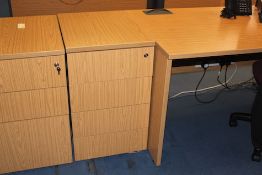 4 Draw Desk Height Pedestal 450Wx600Dx730H signs of use