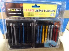 14 x Tool-Tech 14 Piece Jigsaw Blade Sets. Brand new and Packaged. Various Sizes for cutting wood