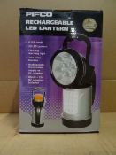 5 x Pifco Rechargeable LED Lanterns. Flashing warning light, twin carry handles for easy use, 6