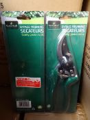 10 x Garden Kraft Bypass Prunning Secateurs. High quality, Extra Grip Handles. RRP £9.99 Each, Total