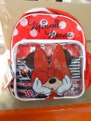 12 x Disney Minnie Mouse Stationary Filled Back Packs. Each contains: Back pack, pencil case, ruler,