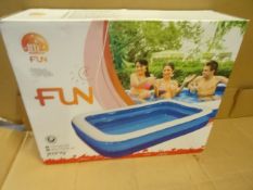 1 x Jilong fun Giant Rectangular Pool. Size: 103 x 69 x 20 inches. RRP £65! Brand new and Boxed!