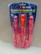 40 x Am-Tech Quality Tools. 6 Piece Insulated Screwdriver sets. Includes 3 x Slotted and 3 x
