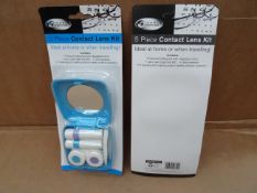 60 x Ideal Frames 5 Piece Contact Lens Kits. Includes: Practical folding box with miror, lens case(