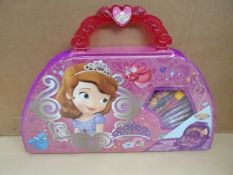 1 x Pallet to contain 120 x Disney Sofia The First Carry Along Art Case.  Each set includes:  12 x