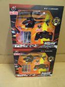 2 x Brite Power 3.5 Channel Missile Lauching Helicopters. Hovering mode, ride, down and forward