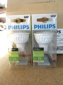 6 x Phillips My Vision LED Energy Saving Light bulbs. 3W converts to 35W Saving you 90% energy!