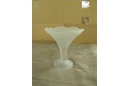 24 x frosted desert bowls in plastic storage crate