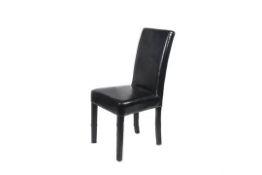 10 x Brand New Ritz Faux Leather Dining / Restaurant Chairs Black Faux Leather Contract Quality