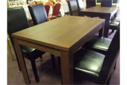 Brand New and Boxed 5 piece dining table and chair set  4 x Dark  Black  faux leather dining