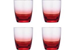 32 x brand new and boxed 10oz faded red tumblers