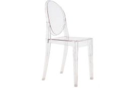 6 x  louis Style Ghost Chair Unarmed Available with arms in other lots 100% polycarbonate Single