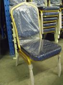 38 x brand new shield back banqueting chairs ble fleck upholstery