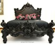 Royal Fortune Montespan Bed - Black - King Size