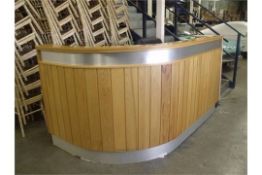Used Curved  Bar / Reception Desk size 2100mm long 1200mm deep 1100mm high