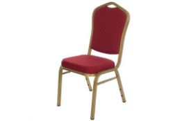50 x NEW STYLE Burgundy Fleck Ali Style Banqueting Chairs_x00D_
25mm Extruded Frame_x00D_
High