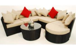 BRAND NEW & BOXED Seville Corner Set  The Maze Rattan Seville Corner Sofa is a modular rattan garden