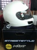 KCB motorcycle helmet, boxed new appears brand new & unused