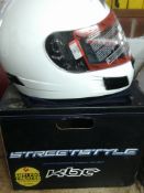 KCB motorcycle helmet, boxed new appears brand new & unused