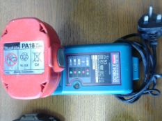 Makita battery charger and battery