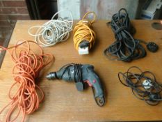 quanity of cables and drill as pictured