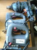 2 jigsaws + 1 corded drill