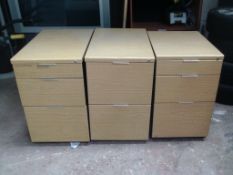 set of 3 under desk file units on wheels