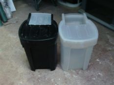 2 plastic bins